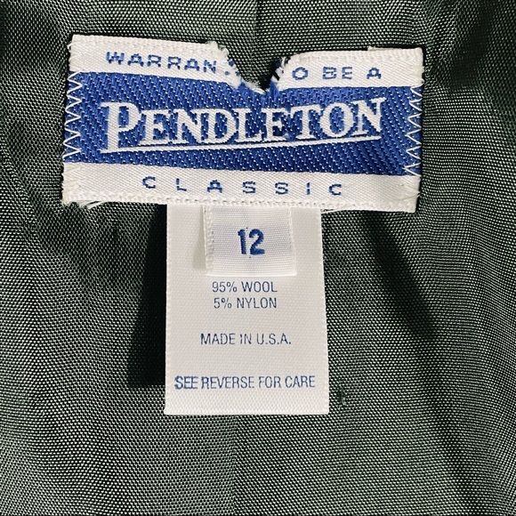 PENDLETON vintage wool tweed boucle jacket brown | size 12 - Picture 6 of 8